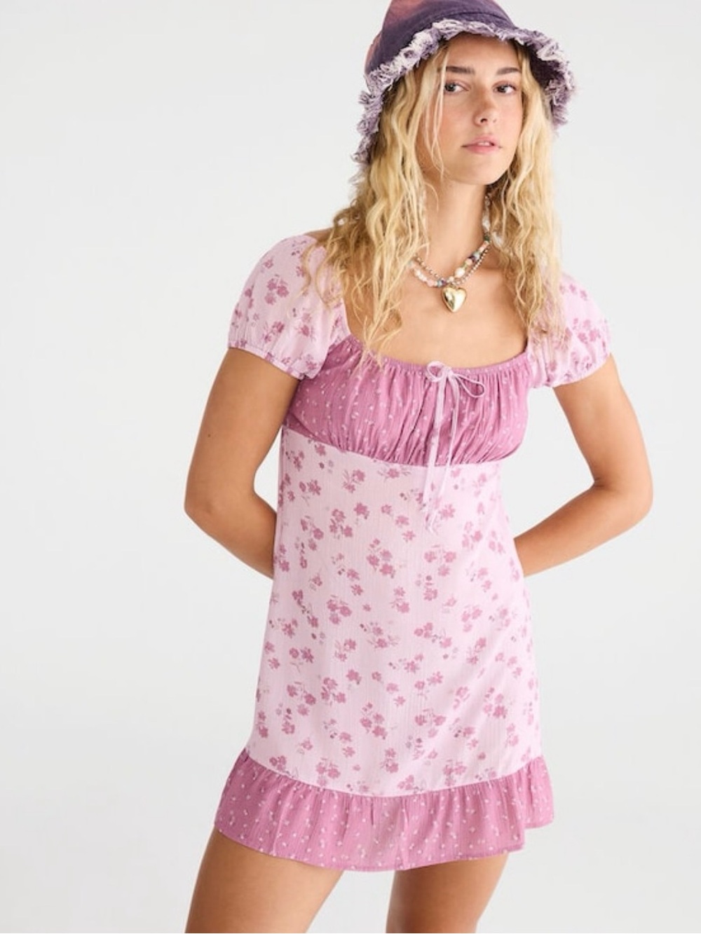 Aeropostale Floral Smocked Dress